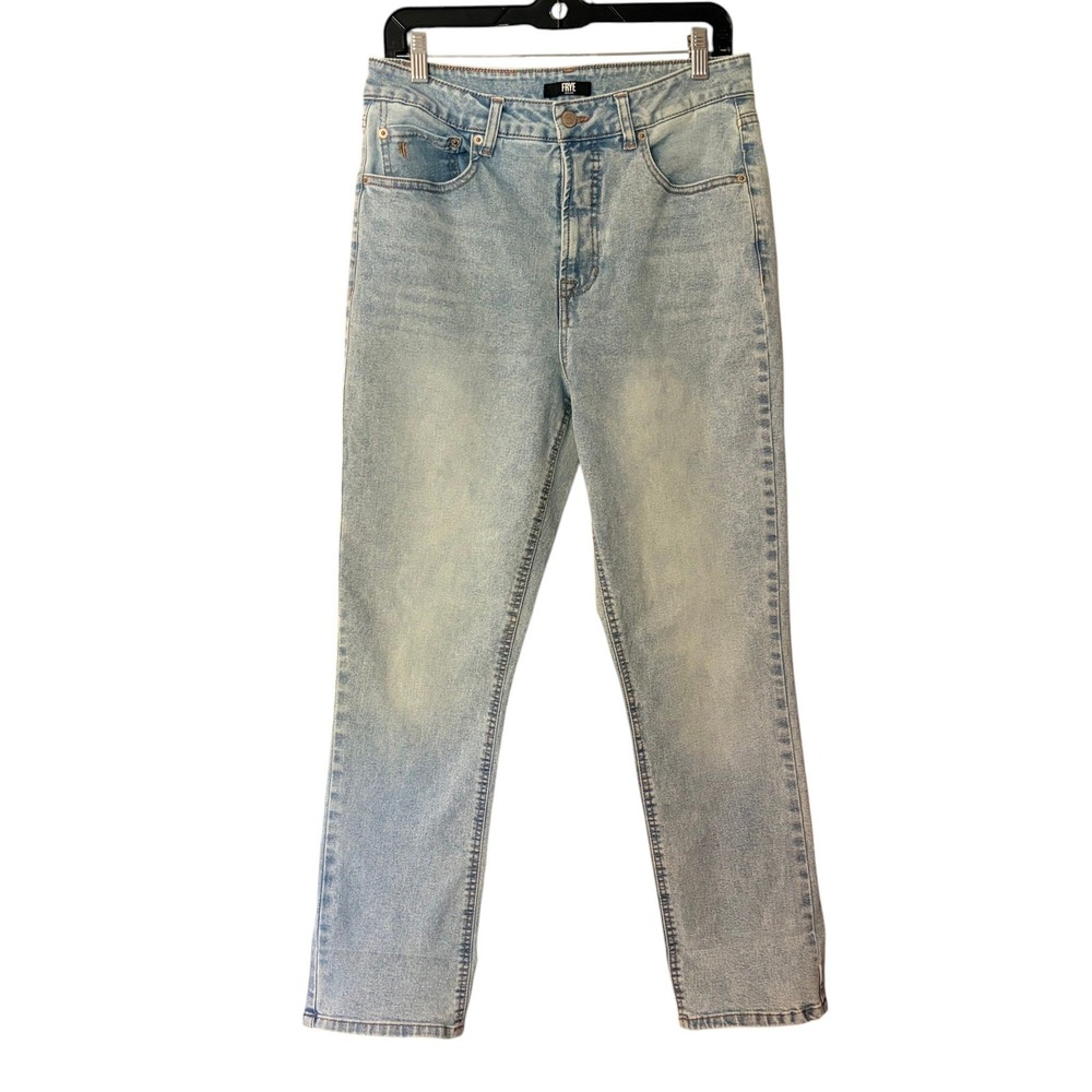 Frye Straight Leg‎ Jeans 8/29 Classic Light Wash High Rise Stretch Denim Women
